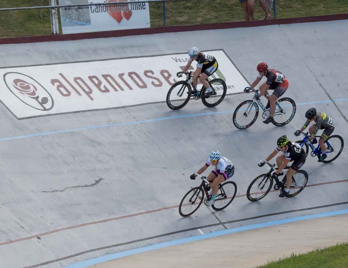 Alpenrose Velodrome Challenge draws elite track bicycle racers from around the world.