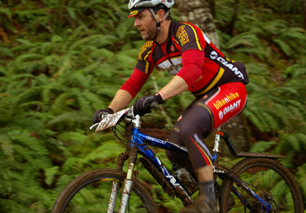 Bicycle Attorney cycling team representing in the muddy early spring forest roads and trails of Oregon's Pacific forest.