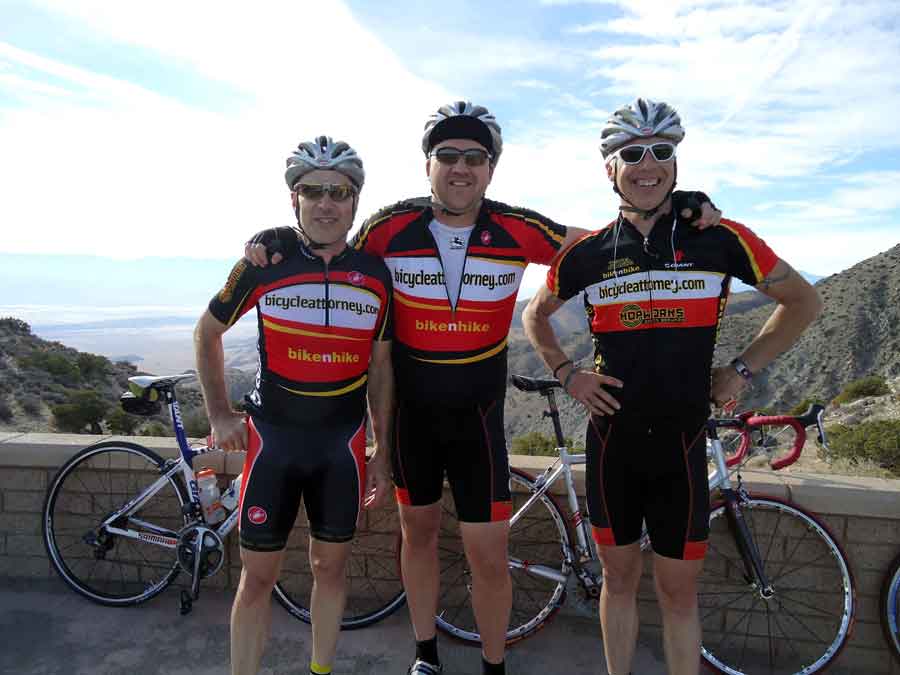 Bicycle Accident Attorney Michael Colbach with Keven Chudy owner of Portland bike shop and Danny Knudsen on winter training